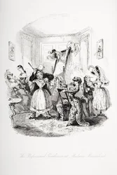 El caballero profesional en Madame Mantalini, ilustración de 